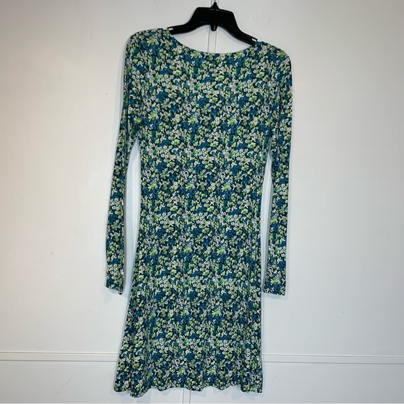 BP. Long Sleeve Print Knit Dress in Green Moss Hannah Kate - Picture 5 of 11